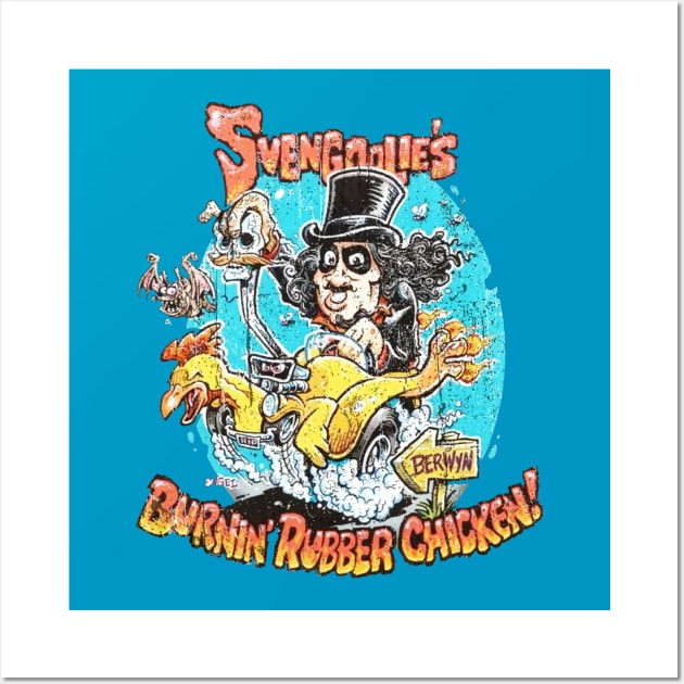 Svengoolie Burnin' Rubber Chicken Vintage Wall Art by drreamweaverx